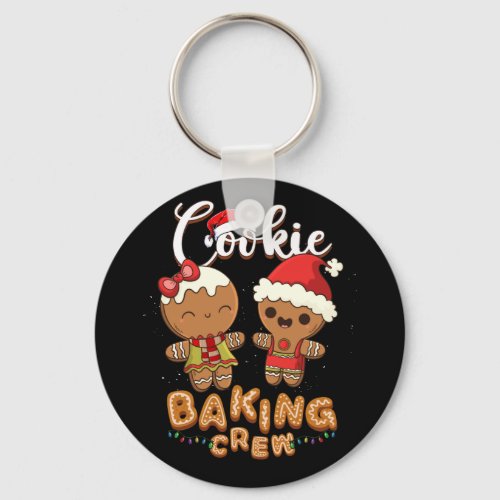 Cookie Baking Crew Christmas Santa Family Team Keychain