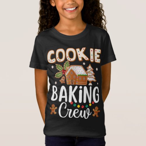 Cookie Baking Crew Christmas Santa Gingerbread T_Shirt