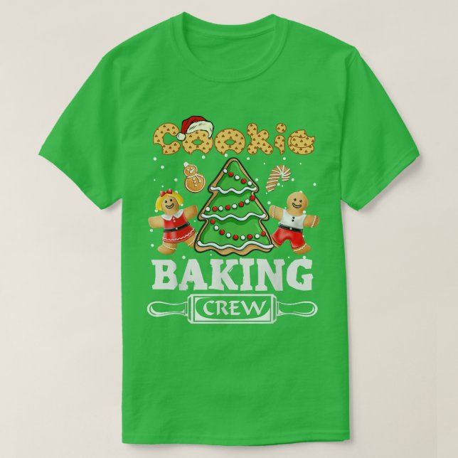 Cookie Baking Crew Christmas Santa Matching Family T-Shirt (Design Front)