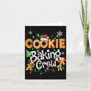 Cookie Baking Crew Cooking Lover Santa Xmas Ginger Card