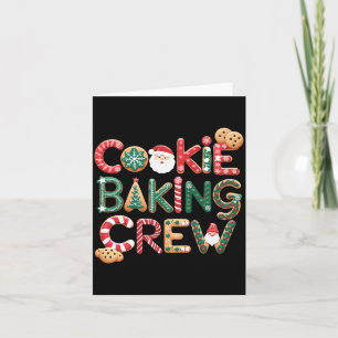 Cookie Baking Crew Family Christmas Gingerbread Te Card
