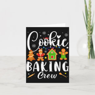 Cookie Baking Crew Family Christmas Gingerbread Te Card