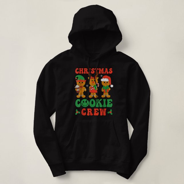 Cookie Baking Crew Family Christmas Gingerbread Te Hoodie (Design Front)