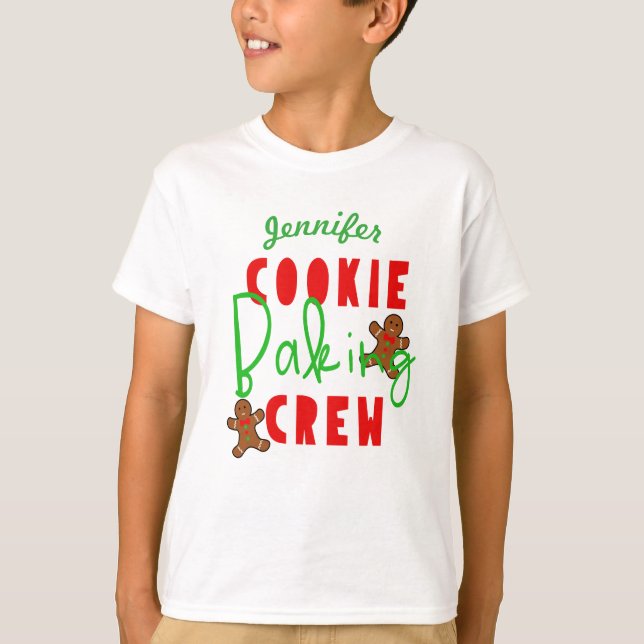 Cookie Baking Crew Fun Holiday Cooking T-Shirt (Front)