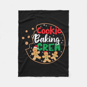 Cookie Baking Crew Funny Pajamas Family Xmas Chris Fleece Blanket
