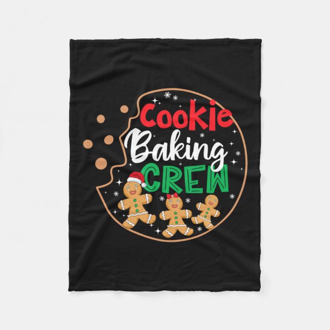 Cookie Baking Crew Funny Pajamas Family Xmas Chris Fleece Blanket (Front)