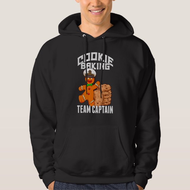 Cookie Baking Crew   Gingerbread Baking Team Capta Hoodie (Front)