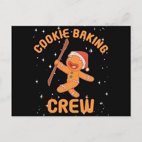 Cookie Baking Crew Gingerbread Cookies Christmas Postcard