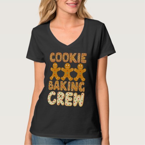 Cookie Baking Crew Gingerbread Men  Cute Family Ba T_Shirt