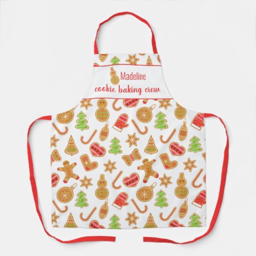 Cookie Baking Crew Gingerbread Personalized Apron