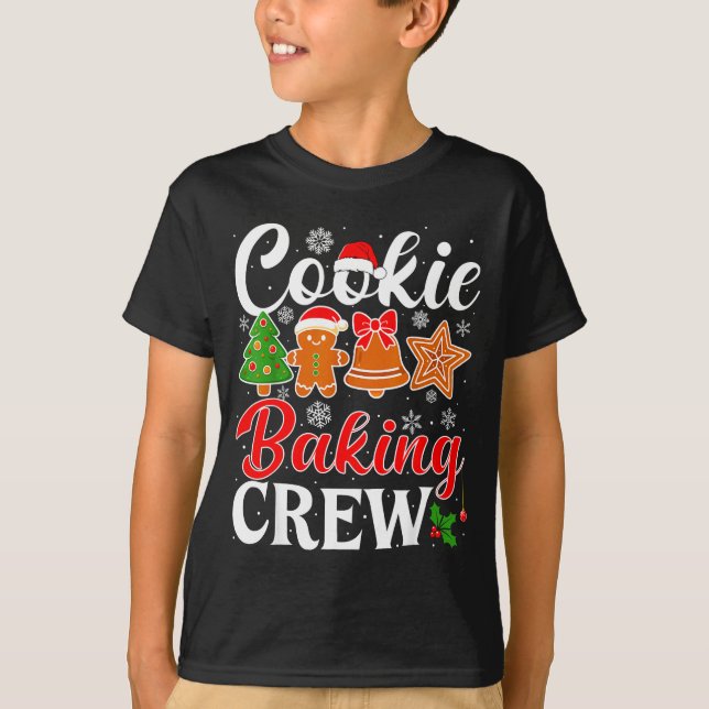 Cookie Baking Crew Gingerbread Xmas Holiday Cookie T-Shirt (Front)