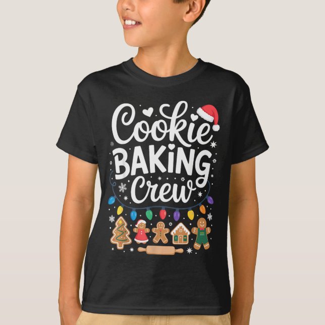 Cookie Baking Crew Holiday Squad Gingerbread Chris T-Shirt (Front)