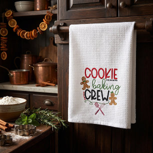 Cookie baking crew kitchen towel