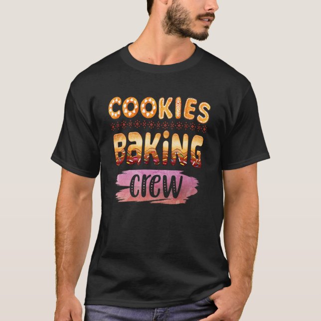 Cookie Baking Crew Matching Xmas Cute Graphic T-Shirt (Front)