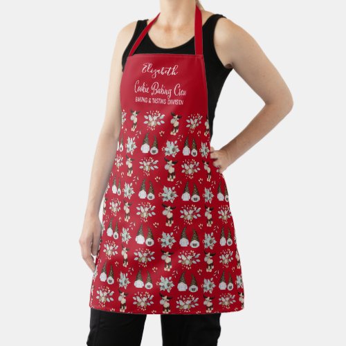 Cookie Baking Crew Monogrammed Christmas Apron