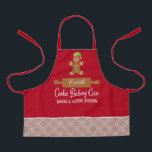 Cookie Baking Crew Red Plaid Christmas Apron<br><div class="desc">The ideal apron for all of your holiday Christmas baking! Cute gingerbread man and rolling pin with your name. Fun typography says "Cookie Baking Crew - Baking and Tasting Division". The perfect apron for your whole family! Plaid border.</div>