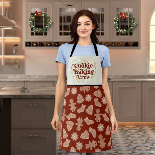 Cookie Baking Crew Retro Christmas Apron