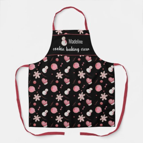 Cookie Baking Crew Snowman Personalized Apron