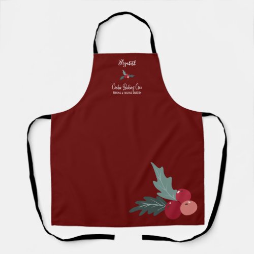 Cookie Baking Crew Stylish Christmas Apron