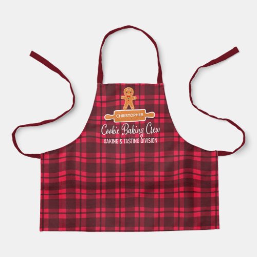 Cookie Baking Gingerbread Boy Monogram Baking Apron