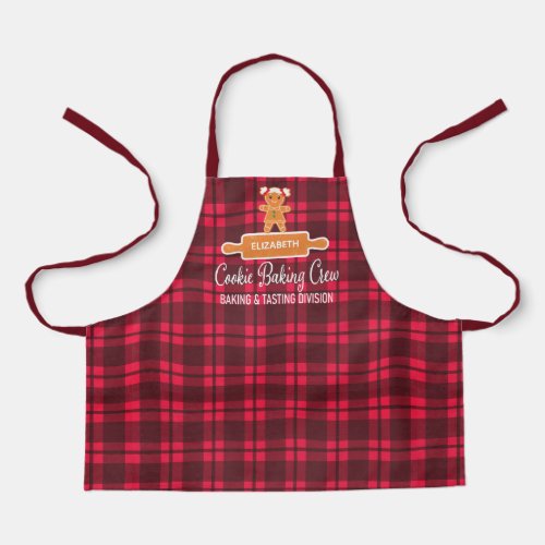 Cookie Baking Gingerbread Girl Monogram Baking Apron