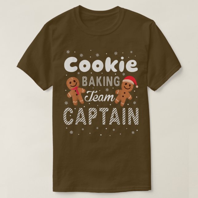 Cookie Baking Team Captain Gingerbread Christmas C T-Shirt (Design Front)