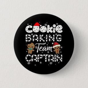 cookie baking team captain gingerbread christmas t button