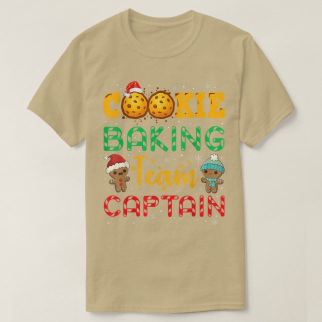 Cookie Baking Team Captain Gingerbread Merry Chris T-Shirt (Design Front)