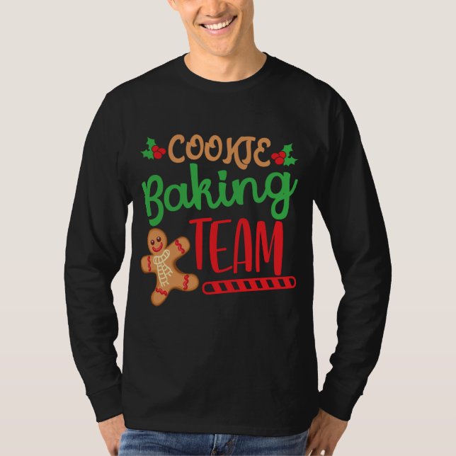 Cookie Baking Team Christmas Squad Xmas Crew m Gin T-Shirt (Front)