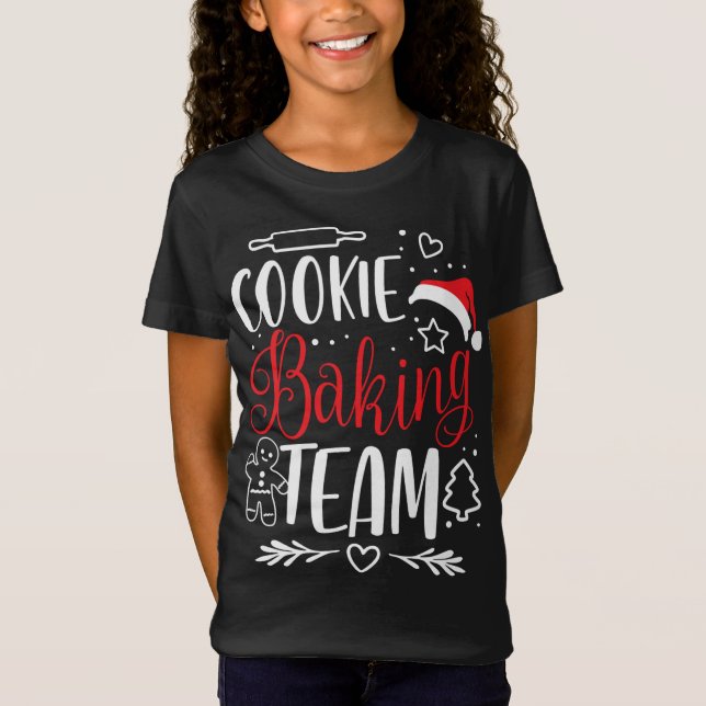 Cookie Baking Team - Christmas Xmas Crew Gingerbre T-Shirt (Front)