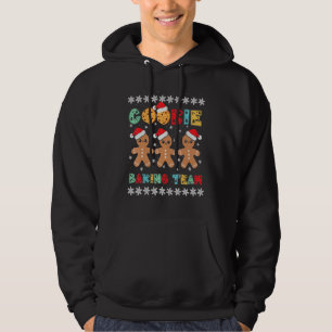 Cookie Baking Team Gingerbread Men With Xmas Hats  Hoodie