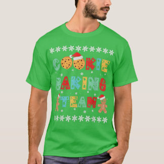 Cookie Baking Team Gingerbread Men with Xmas Hats  T-Shirt