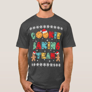 Cookie Baking Team Gingerbread Men with Xmas Hats T-Shirt