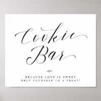 Cookie Bar Chic Bridal Shower or Wedding Sign