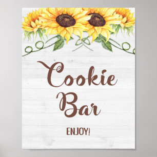 COOKIE BAR Sunflower Shower or Party Sign