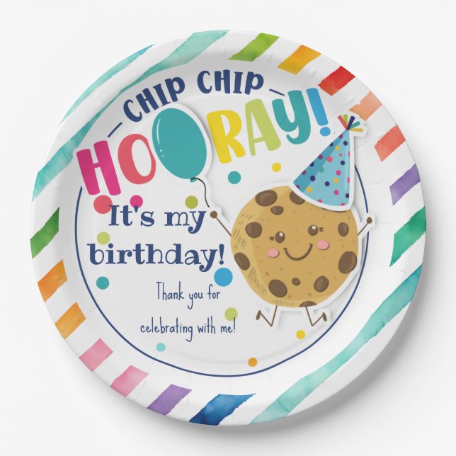  cookie Birthday favor gift you're the best Paper Plates (Front)