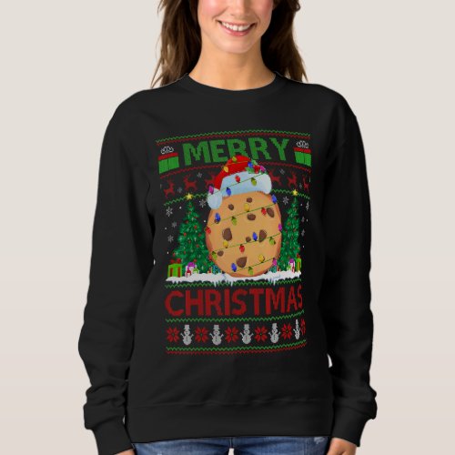Cookie Biscuit   Xmas Tree Ugly Santa Cookie Chris Sweatshirt