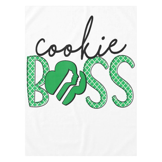 Cookie Boss Scout Girls Cookie Dealer Tablecloth (Front)