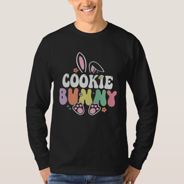 Cookie Bunny Women Easter Day Rabbit Grandma Famil T-Shirt (Front)