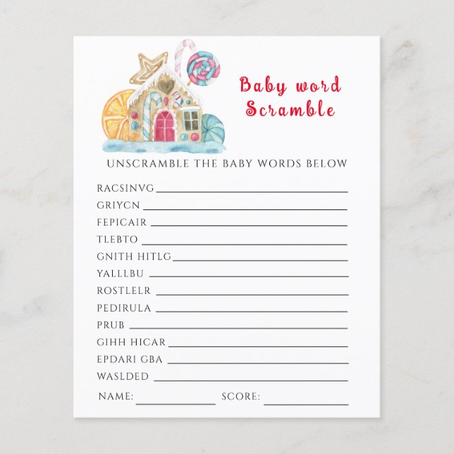 Cookie cake house - Baby Scramble (Front)