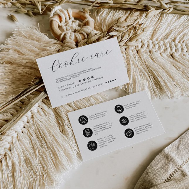 Cookie Care Minimalist Flat Thank You Card (Creator Uploaded)