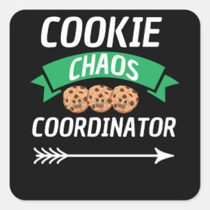 Cookie Chaos Coordinator Scouting Lover Square Sticker