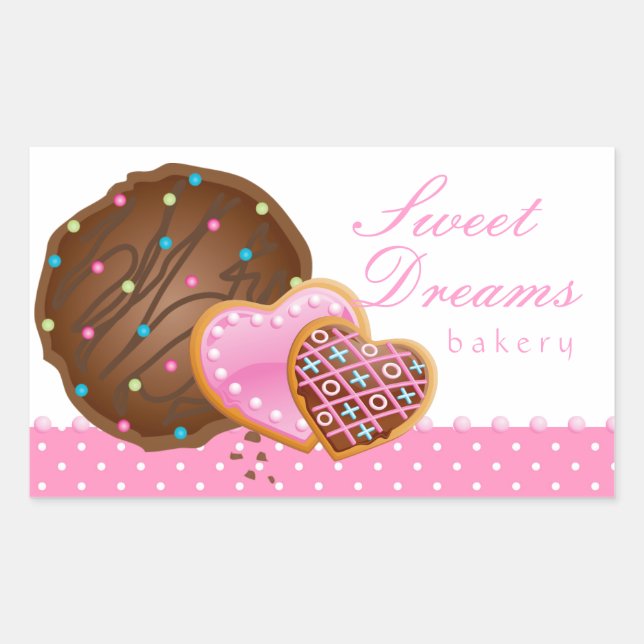 Cookie Chocolate Donut Bakery Sticker Icing Dots (Front)