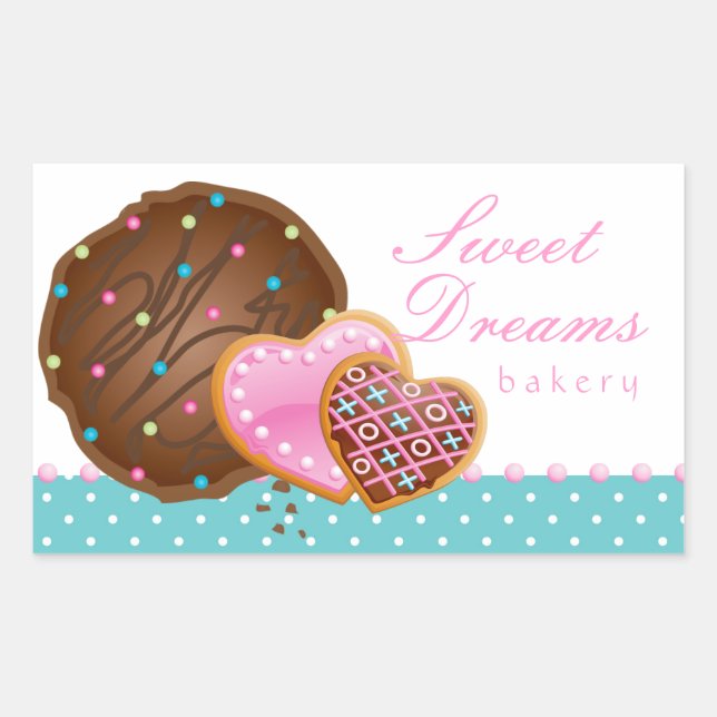 Cookie Chocolate Donut Bakery Sticker Icing Dots (Front)