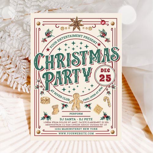 Cookie Christmas Christmas Party  Invitation