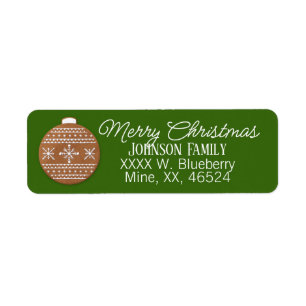 Cookie Christmas Ornament Label