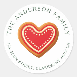 Cookie Christmas return address label