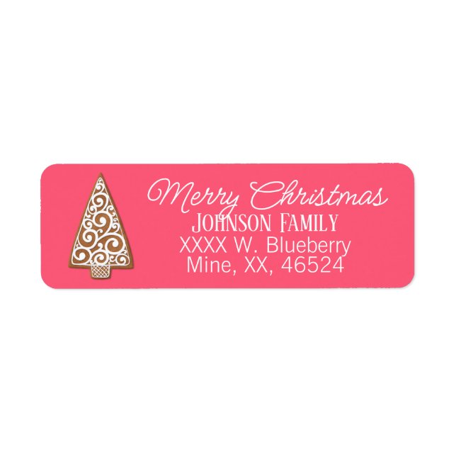 Cookie Christmas Tree Label (Front)