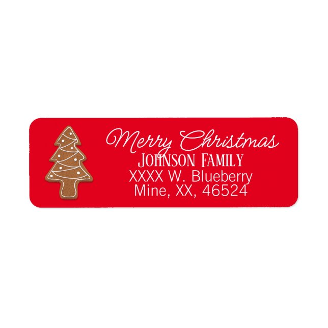 Cookie Christmas Tree Label (Front)
