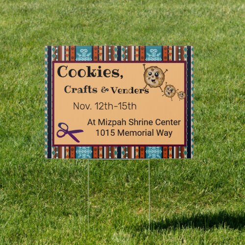 Cookie Craft Vendors Event Sign